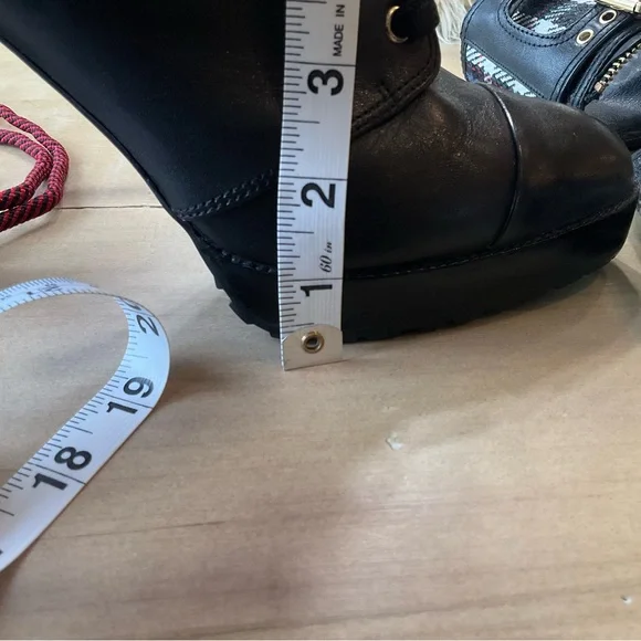 Diesel Black Lace-Up Women's Boots with three different zip-on cuffs - Picture 16 of 16